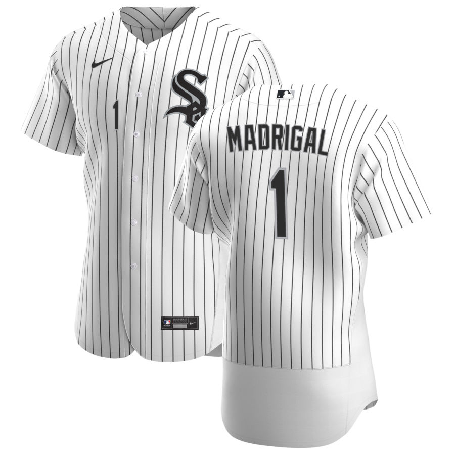 Chicago White Sox #1 Nick Madrigal Men Nike White Home 2020 Authentic Player MLB Jersey